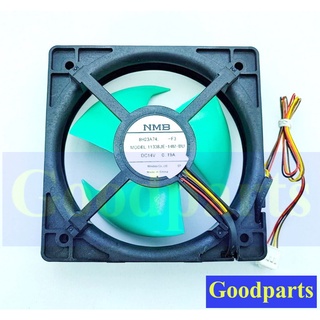 พัดลมตู้เย็น  TOSHIBA รุ่น GR-M25K,GR-M28K เบอร์ NMB 11338JE-14M-BU FAN MOTOR  14V  4สาย พาร์ทบริษัท 44T59021U อะไหล่แท้