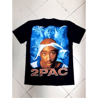 เสื้อยืดคอกลม[COD] เสื้อวง 2Pac Hip Hop T-shirt เสื้อยืดวง 2Pac Tupac Rapper COMING CLUBS-5XL