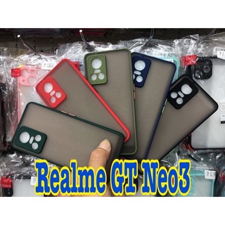 Realme GT NEO 3 Case ขอบสี ฝาหลัง แบบขุ่น คลุมครอบเครื่อง กันกระแทก (ของแท้100%)