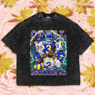 เสื้อยืดผ้าฝ้ายพิมพ์ลายขายดี เสื้อยืด โอเวอร์ไซซ์ ลาย ODELL BECKHAM JR | เสื้อยืด พิมพ์ลายซักผ้า | เสื้อยืด ขนาดใหญ่ | เ