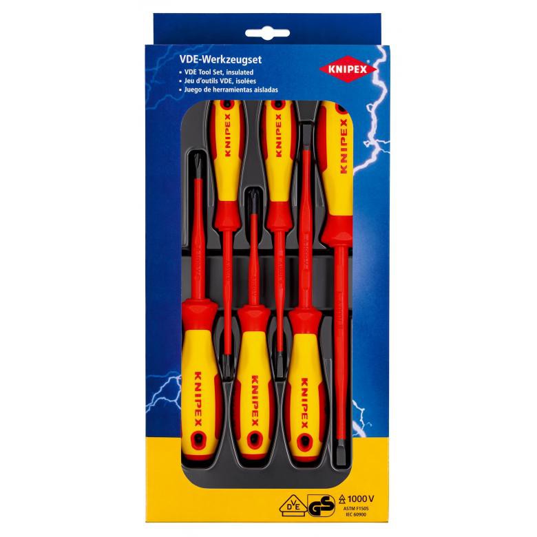 Knipex ชุดไขควงกันไฟ แบบslim VDE1000V รุ่น 002012V02
