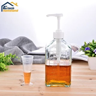 ขวดใส่น้ำเชื่อม 1100 ml หัวปั๊ม10cc ขวดปั๊มไซรัป ขวดแก้วปั้มน้ำเชื่อม หัวปั้มน้ำเชื่อม ขวดกดน้ำเชื่อม ฟรุกโตสโดเซอร์
