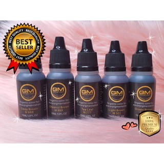 สีเฉดใหม่ GM สีสักคิ้ว สีสักคิ้วGM สีสักคิ้วสูตรน้ำ ติดไวทันใจใช้ทำคิ้วสไลด์ คิ้วออมเบร คิ้วฝุ่น คิ้ว Hair Stroke ได้
