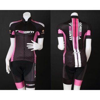 เสื้อจักรยาน Team C-02 Black/Pink