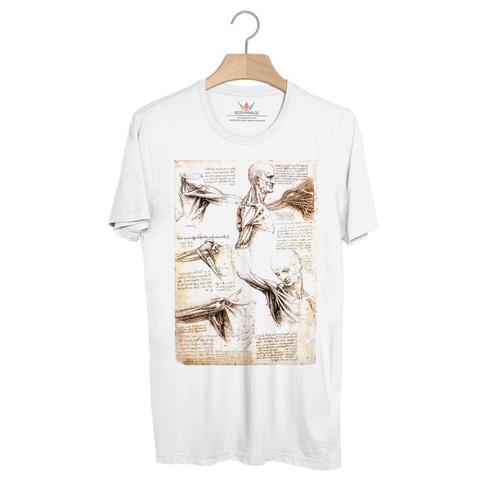 BP838 เสื้อยืด Leonardo da Vinci : Leonardo Da Vinci Sketches And Drawings
