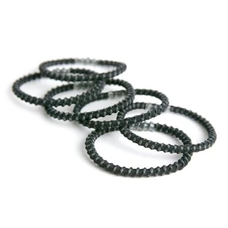 Goody ยางรัดผม 30785 Womens Slide Proof 4MM Black Elastics - สีดำ (10 ชิ้น )