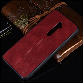 OPPO Reno 2Z Case Luxury Calfskin PU Leather lines Hard Back Cover Shockproof Case  Oppo Reno 2F Protective Phone Shells