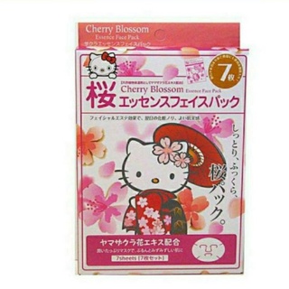 Hello Kitty Cherry Blossom Essence Face Mask (7แผ่น)