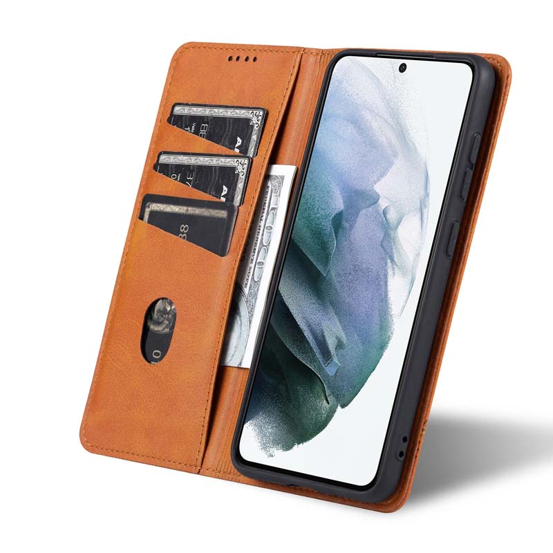 เคสฝาพับแม่เหล็ก สําหรับ Samsung Galaxy S21 FE 5G นิ่ม กระเป๋าสตางค์ - รูปที่ 5