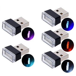 โคมไฟฉุกเฉิน LED นีออน USB ขนาดเล็ก แบบพกพา สําหรับตกแต่งภายในรถยนต์ 1 ชิ้น