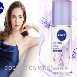 นีเวีย ลูกกลิ้ง ขวดใหญ่ 40มล. สูตรเซรั่ม ไวท์เทนนิ่ง Nivea roll on extra whitening serum Lily สีม่วง โรลออน รับกลิ่นกาย