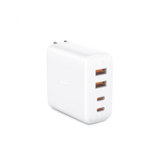 AUKEY PA-B7 White Omnia 100W 4-Port USB C Charger with GaNFast , USB C Laptop Charger Power Delivery หัวชาร์จ หัวชาร์จเร็ว รุ่น PA-B7-White