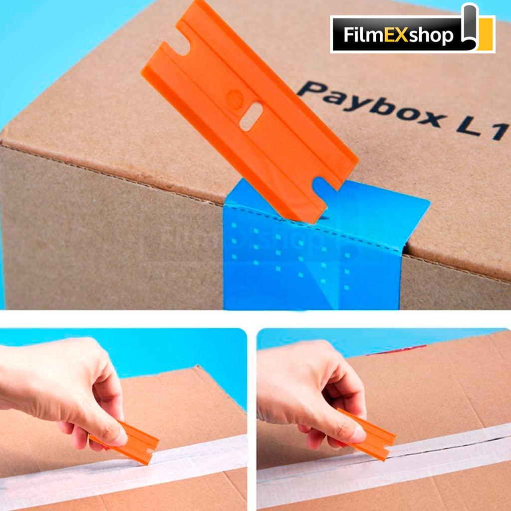 ใบมีดพลาสติก Plastic Razor Blades for Scraper (100pcs) BL-04 - รูปที่ 2