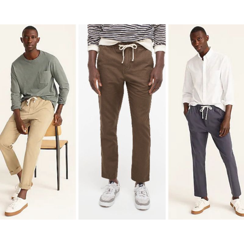 JCrew แท่นกางเกงชิโน่สําหรับผู้ชาย