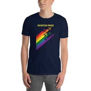 เสื้อยืดแขนสั้น พิมพ์ลาย LGBTQ Aviation Pride สําหรับผู้ชาย และผู้หญิง