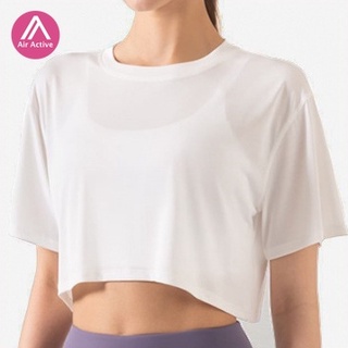 Air Active  เสื้อครอปท็อปแขนสั้นลําลอง แบบแห้งเร็ว สําหรับเล่นโยคะ DS67 YXH