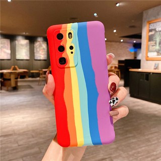 [ส่งจากไทย] เคสนิ่มซิลิคอน ลายสีรุ้ง Case Huawei Y9 2019 / Y6P 2020 / Y7Pro 2019 / Nova 3i Rainbow CASE