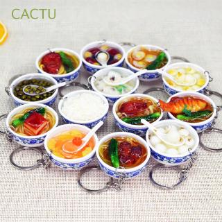 CACTU Buckle Bag Pendant Bowl Blue And White Porcelain Mini Food Keychain