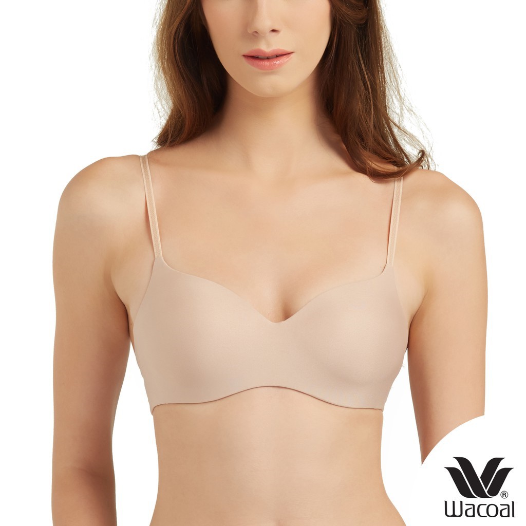 Wacoal Wireless bra บราไร้โครง กระชับทรงสวย รุ่น WB3A14 สีเบจ (BE) ไร้รอยต่อบริเวณเต้า (Seamless Bra