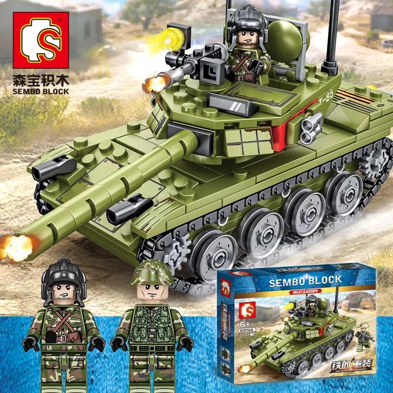 🔥พร้อมส่ง🔥เลโก้ Lego รถถัง Heavy Tank Sembo Block 105514 324 ชิ้น เกรดพรีเมี่ยม งานสวย ต่อสนุก ขยับได้ด้วยครับผม❤