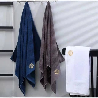MSS ผ้าเช็ดตัว Cotton 100% เนื้อนุ่มขนาด 70*140 Cm. สกรีนโลโก้สีทอง