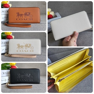 กระเป๋าสตางค์ใบยาวรูปรถม้า  C3548 LONG ZIP AROUND WALLET WITH HORSE AND CARRIAGE 002