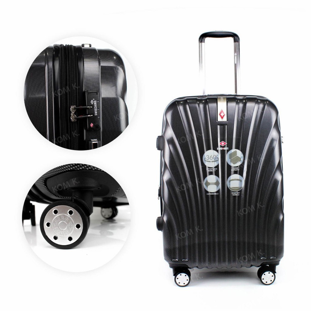 SwissAirsน้องใหม่มาแรง! กระเป๋าเดินทาง รุ่น KS815/24/Black ของแท้ 100% (Warrantyถูกต้องตามกฎหมาย) Ne