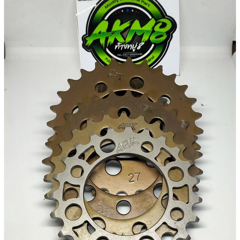 สเตอร์หลัง415 เหล็กชุบแข็งพิเศษ 23T-33T ใส่เวฟ100,แดช,LS,Sonic,nuva