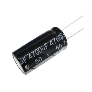 Capacitor 4700uf 50V Electrolytic  คาปาซิเตอร์ (Capacitor) ชนิด อิเล็กทรอไลต์  4700uF 50V จำนวน 1 ชิ้น