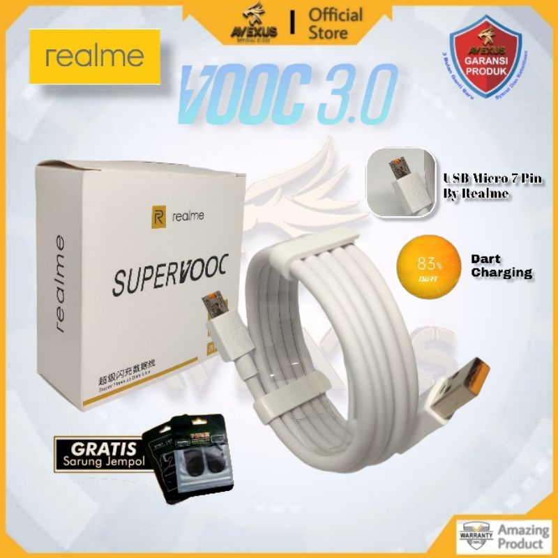 7 pin สาย Micro USB Realme 3 Pro Flash Vooc 20 w/ สายชาร์จ Realme 3 Pro ของแท้แน่นอน Vooc