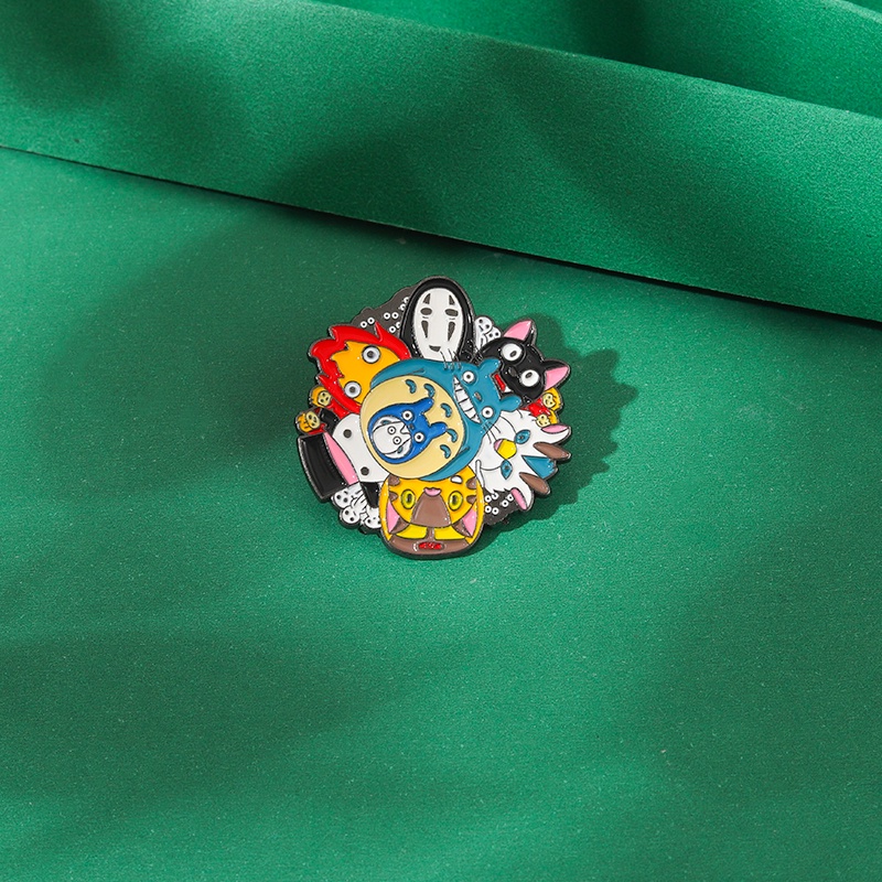 เครื่องประดับ เข็มกลัด รูปการ์ตูนอนิเมะ Spirited Away Enamel Lapel Totoro สําหรับกระเป๋าเป้สะพายหลัง เสื้อผ้าผู้หญิง - รูปที่ 4
