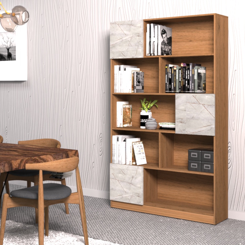 Inhome Furniture ชั้นวางหนังสือ W120×D32×H198 รุ่น SS-1253 Inhome Furniture Book Shelves W120×D32×H198 SS-1253 ราคา ถูกที่สุด ดีลบีเคเค แกลเลอรีภาพที่ 6