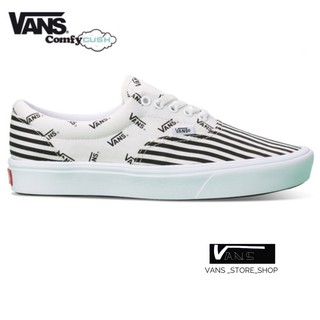 VANS ERA COMFYCUSH PINNED BLACK MARSHMALLOW SNEAKERS สินค้ามีประกันแท้