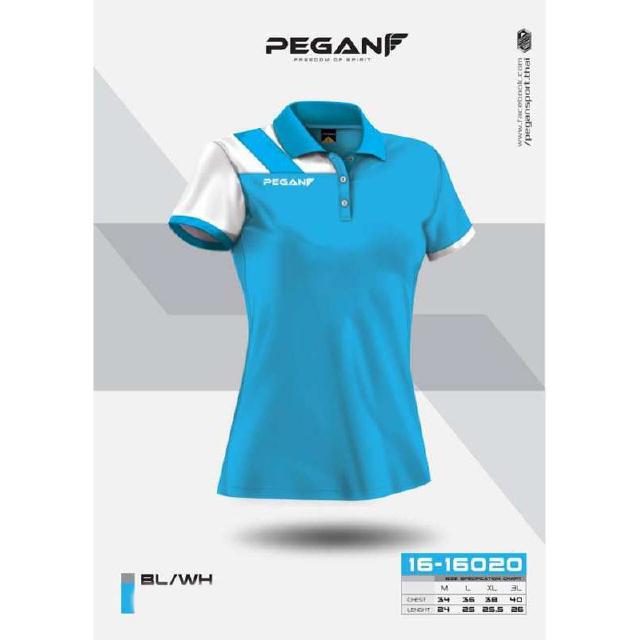 [ลด 15% ใส่โค้ด NEWS375] เสื้อโปโลหญิงตัดต่อ PEGAN 16-16020