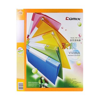 แฟ้มโชว์เอกสาร COMIX VF440A  A4  40 ซอง  สีส้ม (PC)