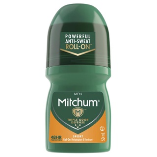 โรลออนผู้ชายแบบลูกกลิ้ง Mitchum For Men Roll-on Antiperspirant &amp; Deodorant กลิ่น Sport ขนาด 50 มล.