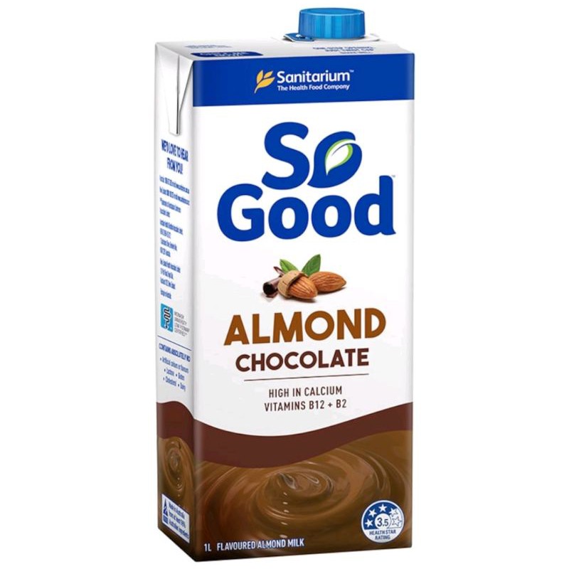 Work From Home PROMOTION ส่งฟรีนมอัลมอนด์ Sanitarium So Good Almond Milk 1 Ltr. Chocolate เก็บเงินปลายทาง