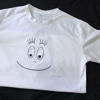 เสื้อสกรีนลาย Barbapapa สีขาว