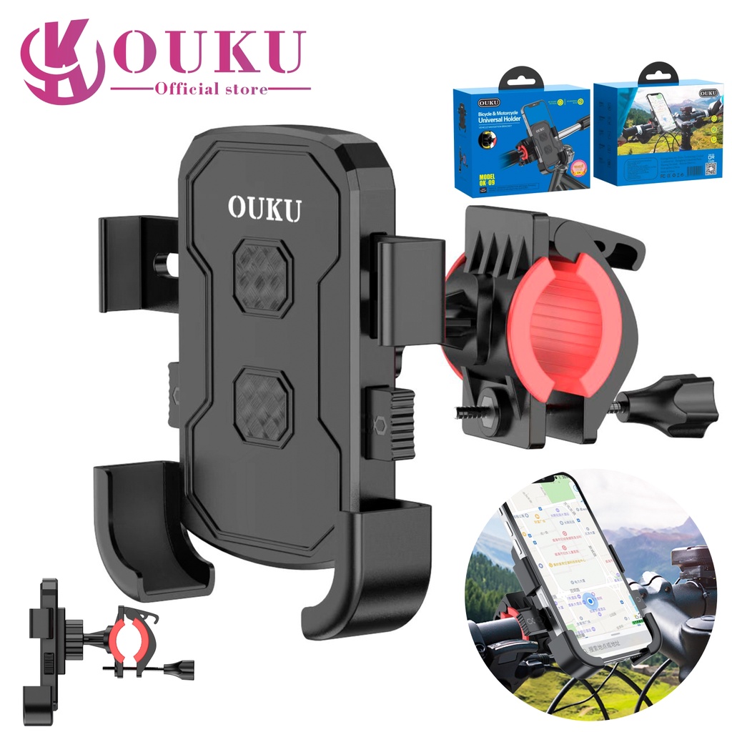 OUKU OK09 ที่ยึดมือถือสำหรับจักรยาน มอเตอร์ไซต์ แท่นยึดมอไซต์ ที่จับโทรศัพท์ ที่ยึดมือถือ ที่ยึดโทรศัพท์ ที่วางมือถือ