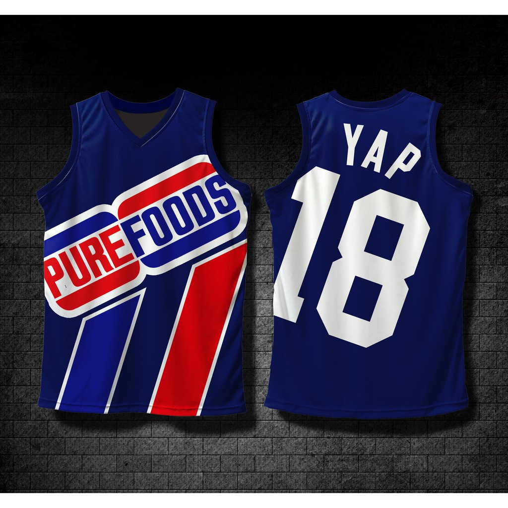 PUREFOODS JAMES YAP #18 Big Face Jersey | PBA Full Sublimation ...