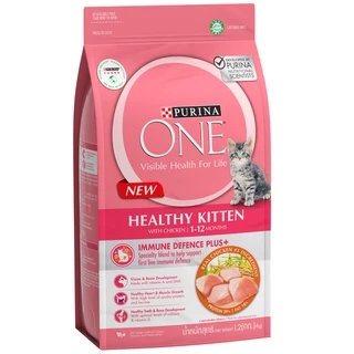 Purina ONE เพียวริน่า วัน อาหารเม็ด ลูกแมว แมวโต ขนาด 1.1-1.2Kg.