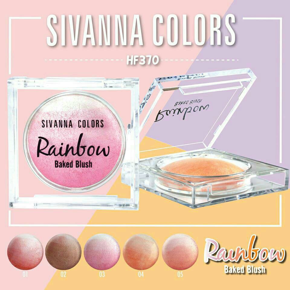 ♦️ของแท้·ส่งด่วน·ถูก♦️Sivanna Rainbow Baked Blush HF370 : ซิวานน่า บรัชออน เนื้อฝุ่น สายรุ้ง                dayse ราคา ถูกที่สุด ดีลบีเคเค แกลเลอรีภาพที่ 2