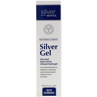 pre - American Biotech Labs, Silver Biotics, Silver Gel, SliverSol Nano-Silver Infused Hydrogel, 4 fl oz (114 g)