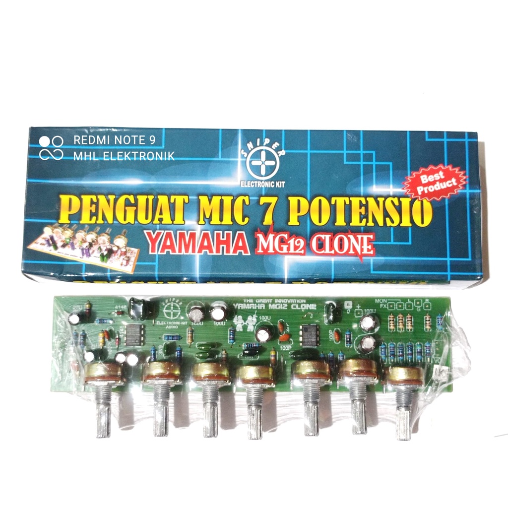 Yamaha MG12 Clone Mixer Kit 7 Potentio mic เครื่องขยายเสียง 7 Pot Mixer Kit