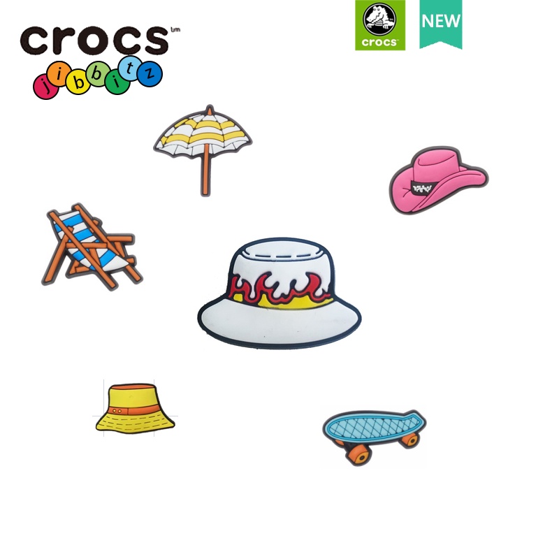 crocs jibbitz แท้/jibbitz หมวกกันแดด อุปกรณ์เสริม สําหรับ CROCS