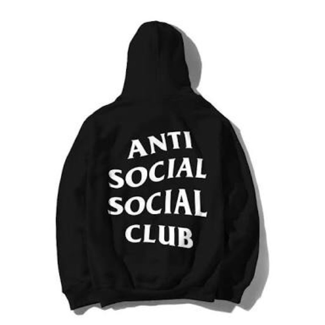 เสื้อหนาวมีฮู้ด anti social social club สีดำ