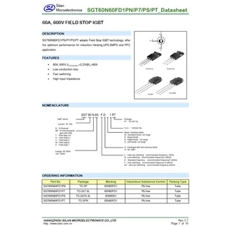เครื่องเชื่อม inverter อะไหล่ 60N60FD1PN 60A 600V IGBT SILANแท้(เหลือประกอบ)