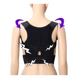 เสื้อพยุงหลังตรง ชุดพยุงหลังตรง Size M Adjustable Magnetic Posture Corrector Belt Braces Support Body Back Corrector Sho