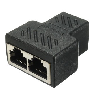 อะแดปเตอร์ 2 Port RJ45 Splitter Adapter LAN Network Ethernet Extender Connector