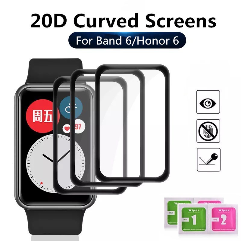 ฟิล์มกระจกนิรภัยกันรอยหน้าจอ แบบนิ่ม สําหรับ Huawei Watch Fit Smartwatch Huawei Bnad 6 7 Honor Band 6